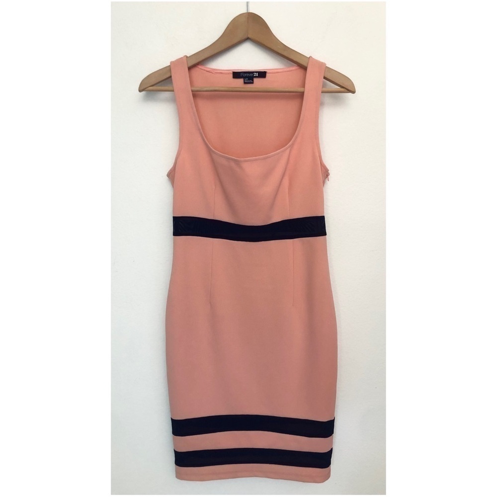 Forever 21 Coral Stretch Sheath Tank Dress